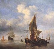 VELDE, Willem van de, the Younger Calm Sea wet Germany oil painting artist